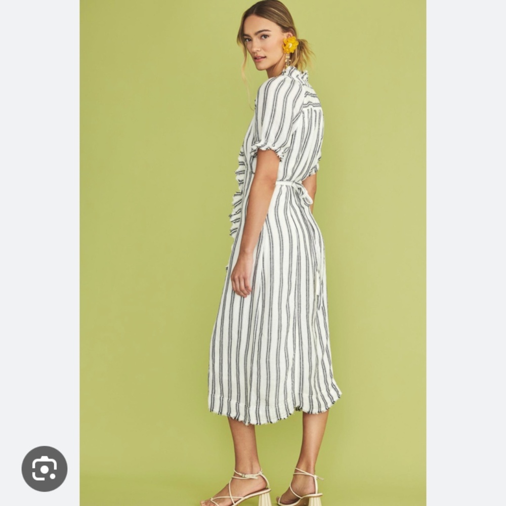 PILCRO RUFFLE-COLLAR BUTTONDOWN DRESS - Picture 3 of 12